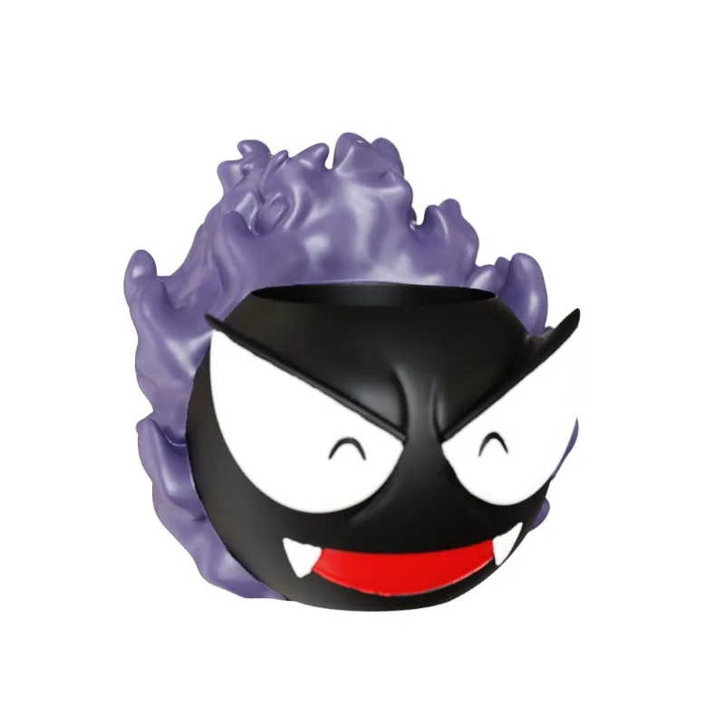 Pokemon Gastly Resin Pen Holder Student Kawaii Anime Character Design Desktop Stationery Storage Box Cartoon Room Decoration Toy