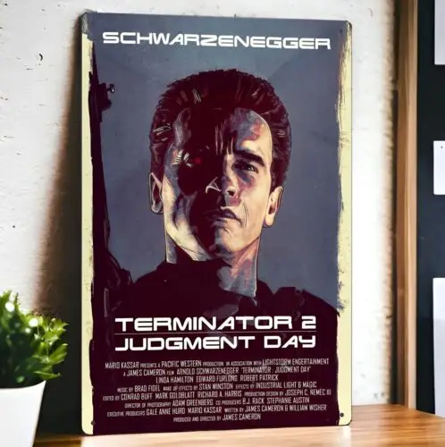 Terminator 2 Judgement Day Film-Metallposter Blechschild - 20x30cm Plakette