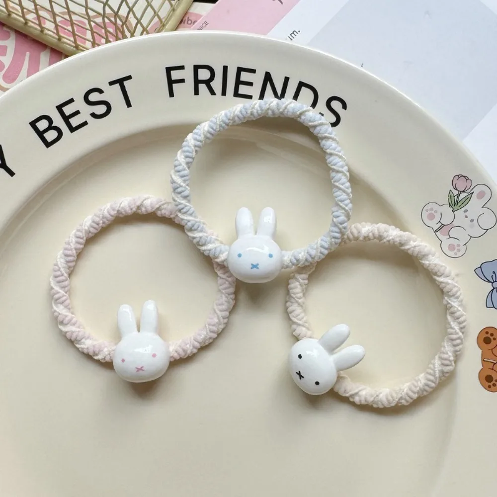 Süßes Miffy Rabbit Cartoon Haarseil im Ins-Stil, supersüßes Mädchen, süßes Haarseil, Paar, beste Freundin, Haarband, Gummiband, Geschenk