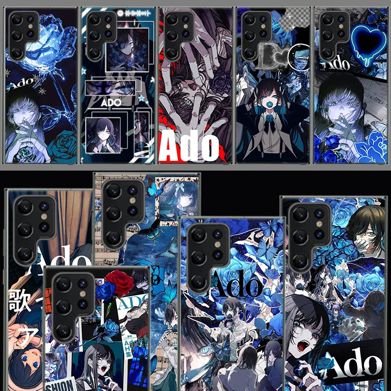 Ado Album Kyogen Capa Phone Case For Samsung S26 Ultra S25 Edge Galaxy S23 S21 S20 S24 FE S22 S10 Plus Cover Clear TPU Shell Coq