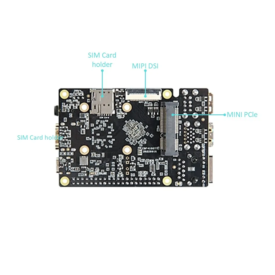 Rockchip RK3566 Single Board Computer, Dual Ethernet Run, andróide, Placa Micro PC Liunx, Compatível com Raspberry Pi