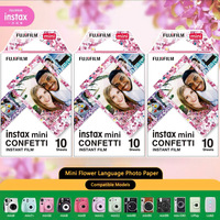 Fujifilm Instax Mini Film Instax Mini 11 Mini 12 Confetti Design Color Film /White Edge Photo Paper For Fuji Mini 8 9 7s 25 26
