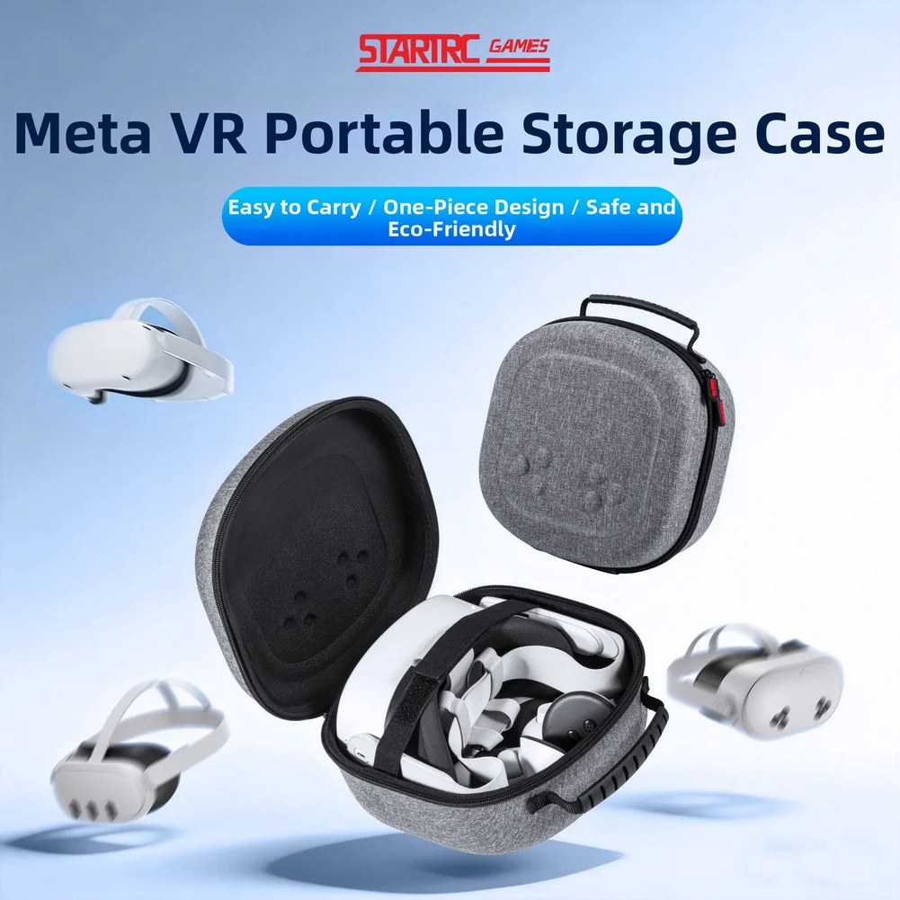 

VR-Headset Storage Box For Meta 323S Compact Hard Carrying Case Portable Scratch-resistant Handbag For Travel Game Accessories