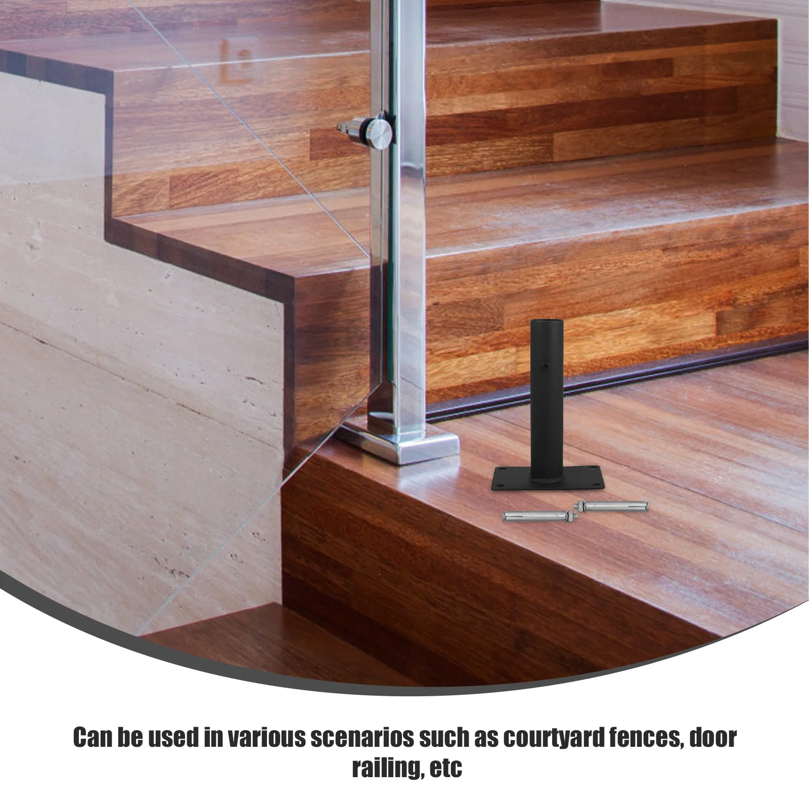 

2Pcs Garden Fence Base Iron Support Heavy Duty Post Fixer Mount for Indoor Outdoor Yard Dog Barrier Panel Holder