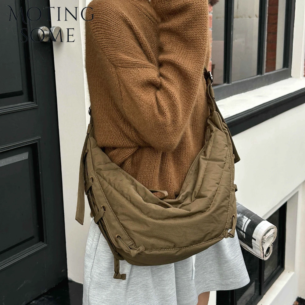 

Motingsome Fashionable Nylon Fabric Women Bag Shoulder Portability Handbag Crossbody Messenger Tote Roomy Capacity Daily Purses
