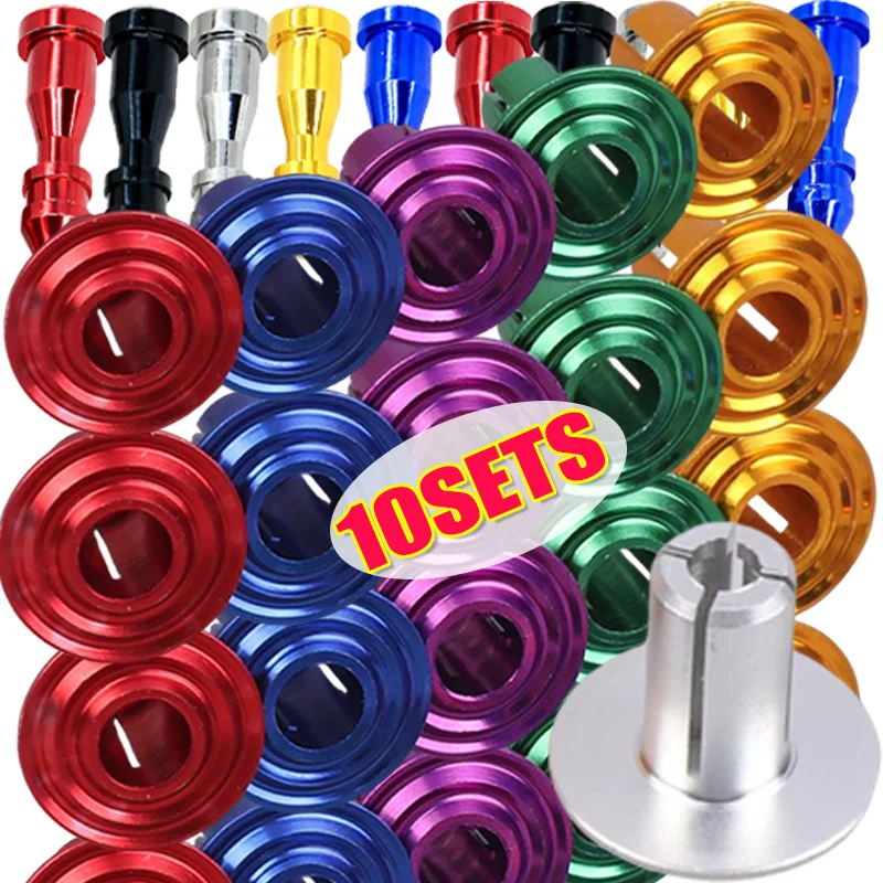 6mm Aluminum Alloy Expansion Fastener Clips 5/10PCS Motorcycle Electric Car Shell Buckle Replacement Screw Nut Parts