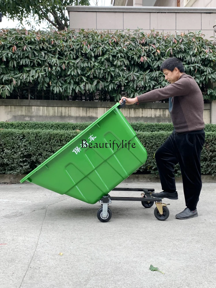 Sanitation Cleaning Truck Mobile Trash Can Trolley