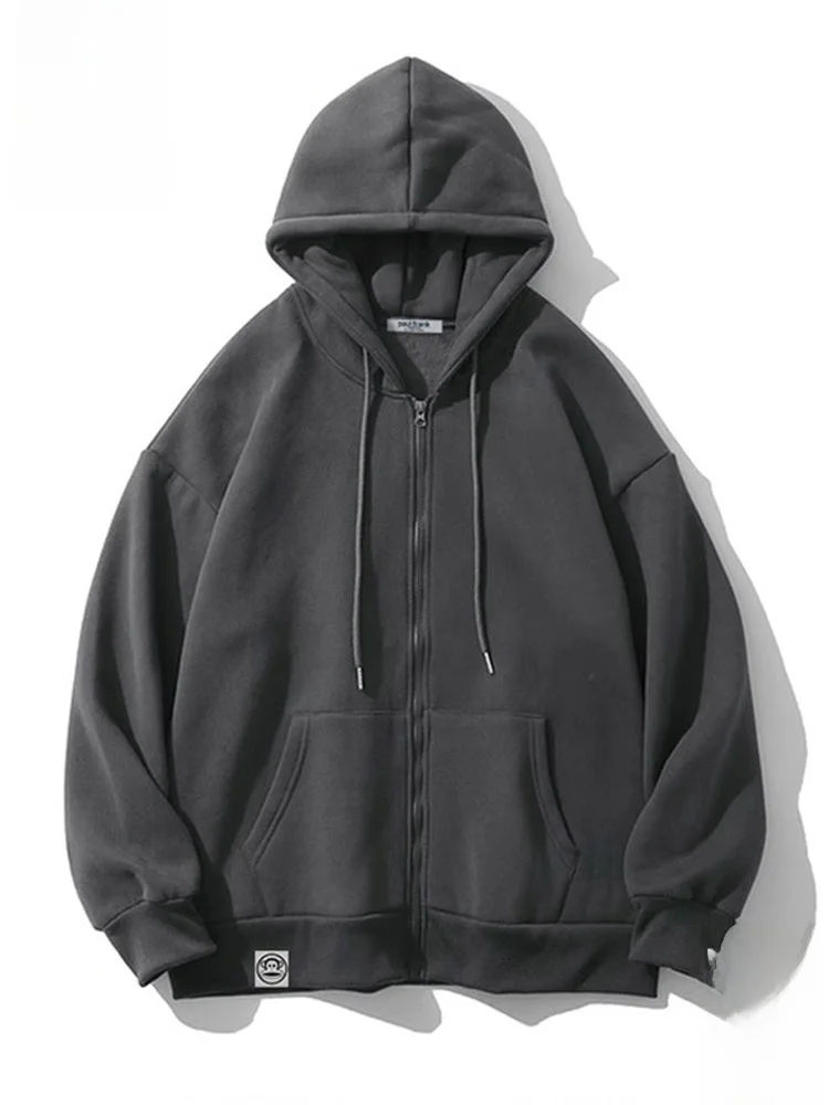 

PaulFrank Heavyweight American Sle Hooded Cardigan Sweatirt Men's Spring Autumn Trendy Brand Jaet Coat Polyester Fabric