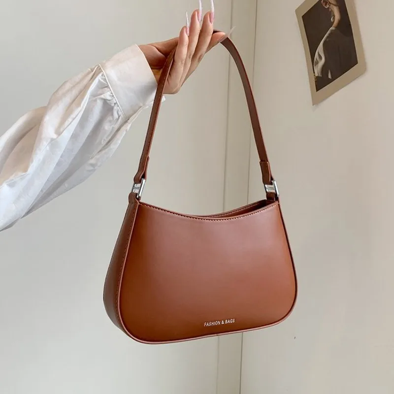 One Shoulder Armpit Bag Women\'s Bag  Summer New Trendy Korean Version Fashion Handbag Ins Foreign Style Fashionable Crescent Bag