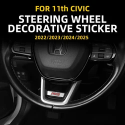 For Honda 2022 2023 2024 2025 11Th CIVIC Steering wheel decorative buckle modification logo RS/TR/MU interior accessories
