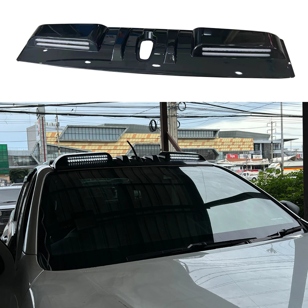 

PICKUP TRUCK 4x4 EXTERIOR ACCESSORIES LED ROOF TOP LIGHT ROOF SPOILER FOR TOYOTA HILUX REVO ROCCO 2016 20217 2018 2019 2020-2023