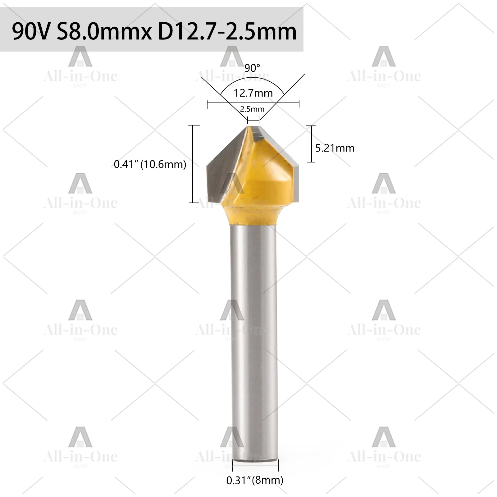 5Pcs 6mm 6.35mm 8mm Shank Engraving Milling Cutter 90 108 135 Degree V-shaped Router Bit for ACP Acrylic MDF PVC Wood