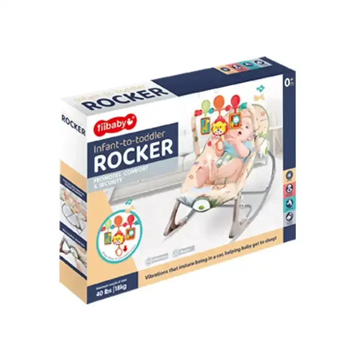 Nieuw ontwerp Baby Rustgevende Swing Rocker Baby Schommelstoel Automatische Trillingen Elektrisch Muzikaal Baby Speelgoed Kinderspeelgoed