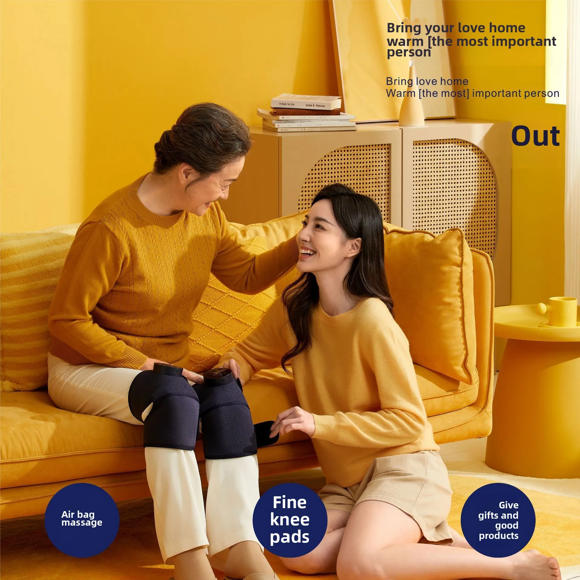 

Custom Electric Heating Knee Massager with Intelligent Temperature Control Vibration Knee Brace for Leg Application Home Use