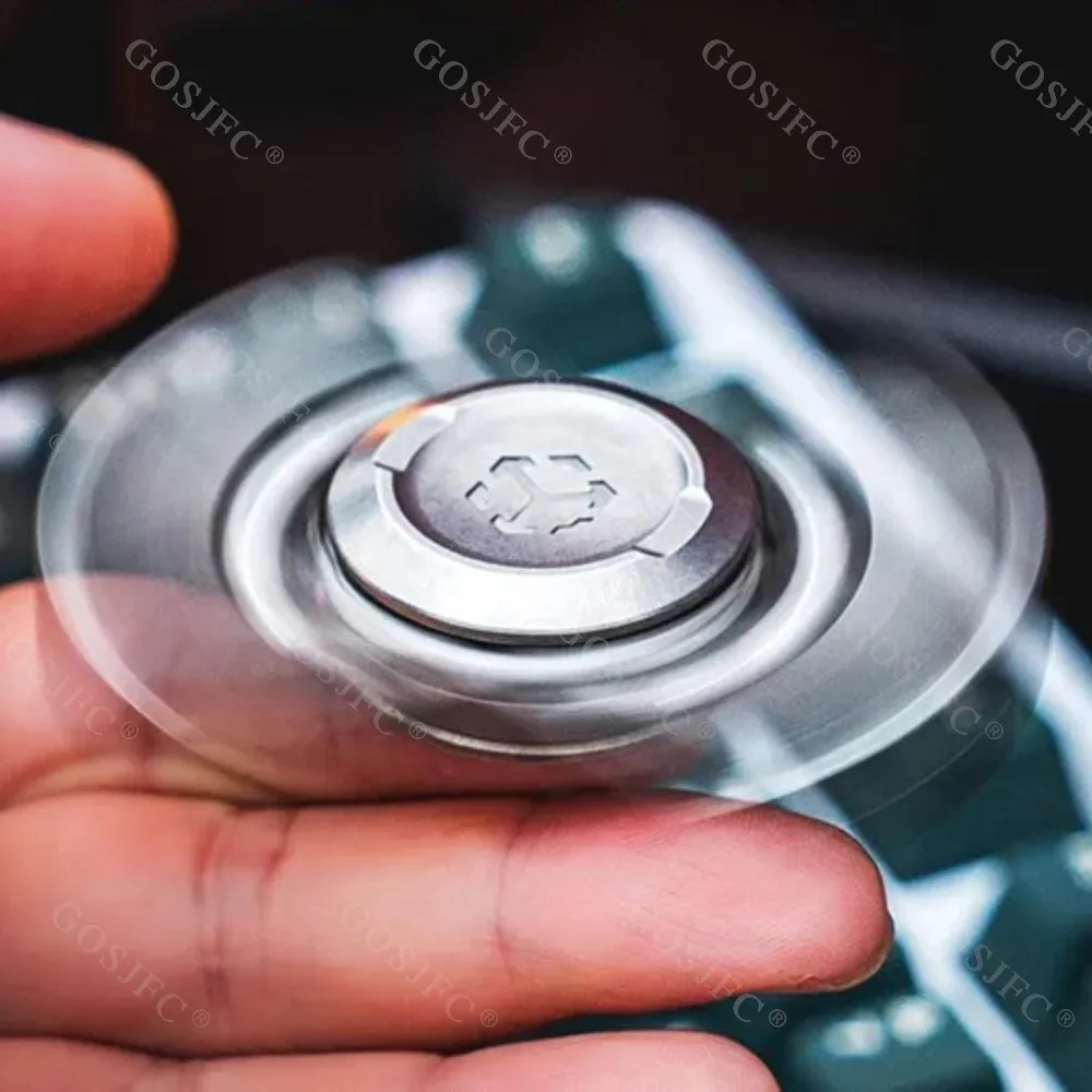Guzhedc lingjin diapasão de duas lâminas fidget spinner metal ansiedade brinquedos para adultos gadgets acessórios de mesa de escritório
