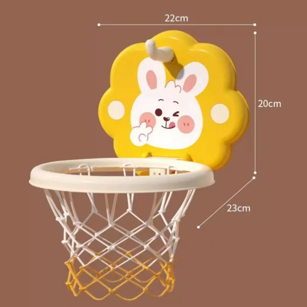 Hanging Mini Basketball Hoop Basketball Net Athletic Animal Basketball Board Cartoon with Mini Ball Basketball Training Toy