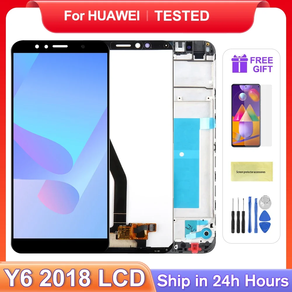 For HUAWEI 5.7\'\'Y6 2018 For  Y6 Prime 2018 ATU-L11 LX3 L21 L22 LCD Display Touch Screen Digitizer Assembly Replacement