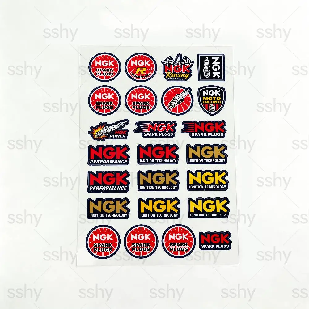 For NGK Reflective motorcycle stickers, 3M safety warning at night in the dark scooter helmets