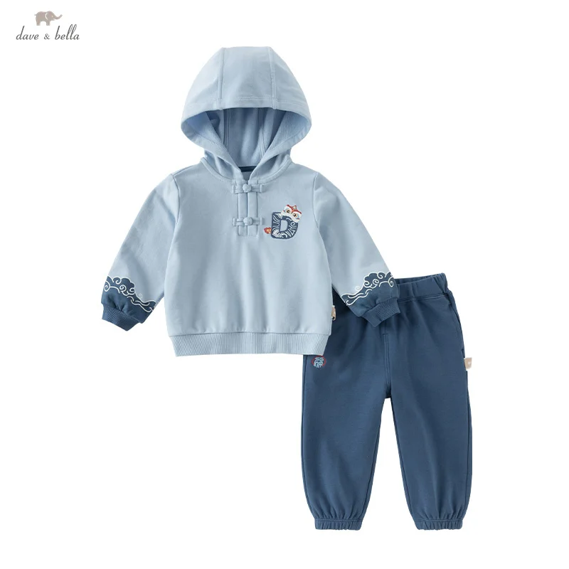 Dave Bella Autumn Child Sets Hooded Clothes Boys Sport Suit Kids Boy Cotton Hoodies Sweatshirt +Pants Outfit DB1250303