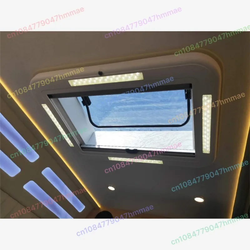 

Замена люка для автодома 12В с подсветкой, ручной люк-окно на крыше с солнцезащитной шторкой для автодома, кемпера, фургона