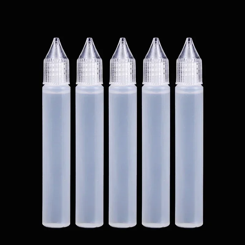 5pcs/lot 15ml/30ml White Plastic Glue Applicator Needle Squeeze Bottles For Paper Quilling DIY Scrapbooking Paper Craft Supplies