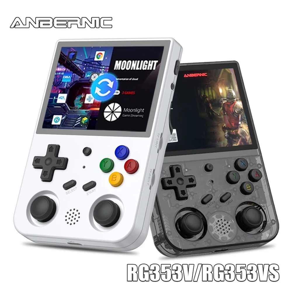 

ANBERNIC RG353V 3,5 дюйма 640*480 Ручной игровой плеер встроенный 20 симулятор Ретро игра проводная ручка Android Linux OS RG353VS