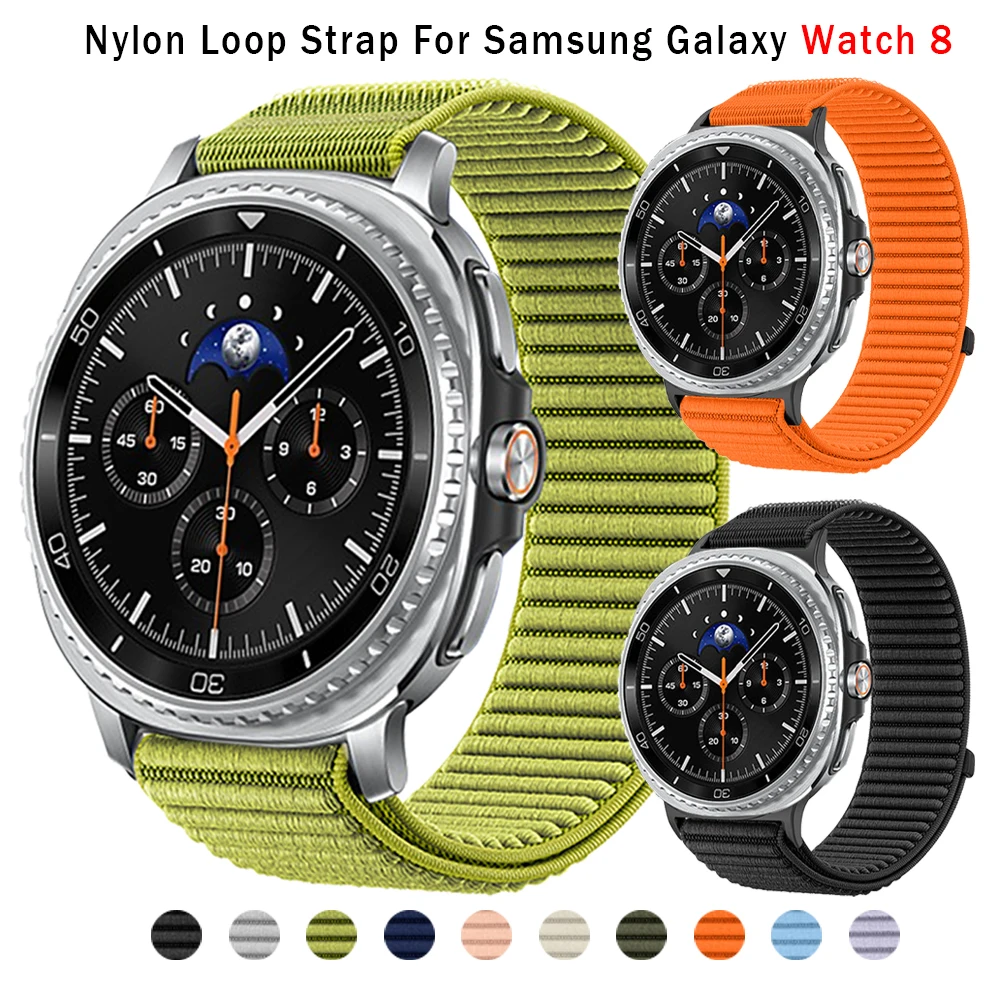 

Нейлоновый ремешок с волнистой петлей для Samsung Galaxy watch 8 classic 46 мм, сменный спортивный ремешок для часов Galaxy watch 8, 40 мм, 44 мм, мягкий браслет
