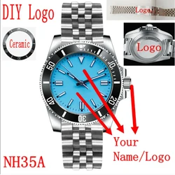 Custom NH35 Watch For Men Automatic Mechanical Military Watches Mens Sapphire Stainless Steel 100M Waterproof relogio masculino