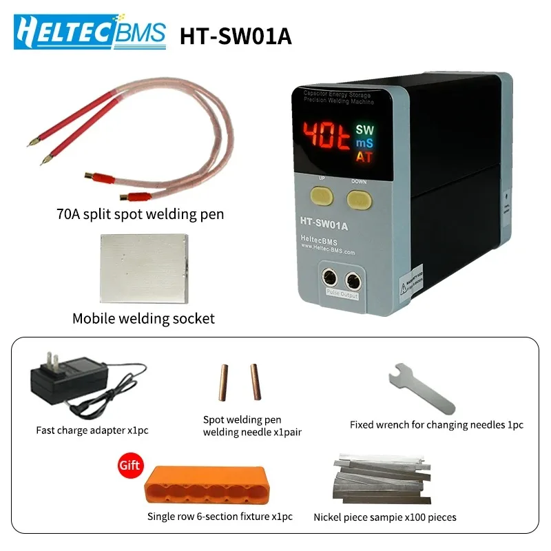 

Heltec 11.6KW Portable Small Spot Welder/Capacitor Storage Battery Spot Welding Machine LED Digital Display 0.3mm thickness