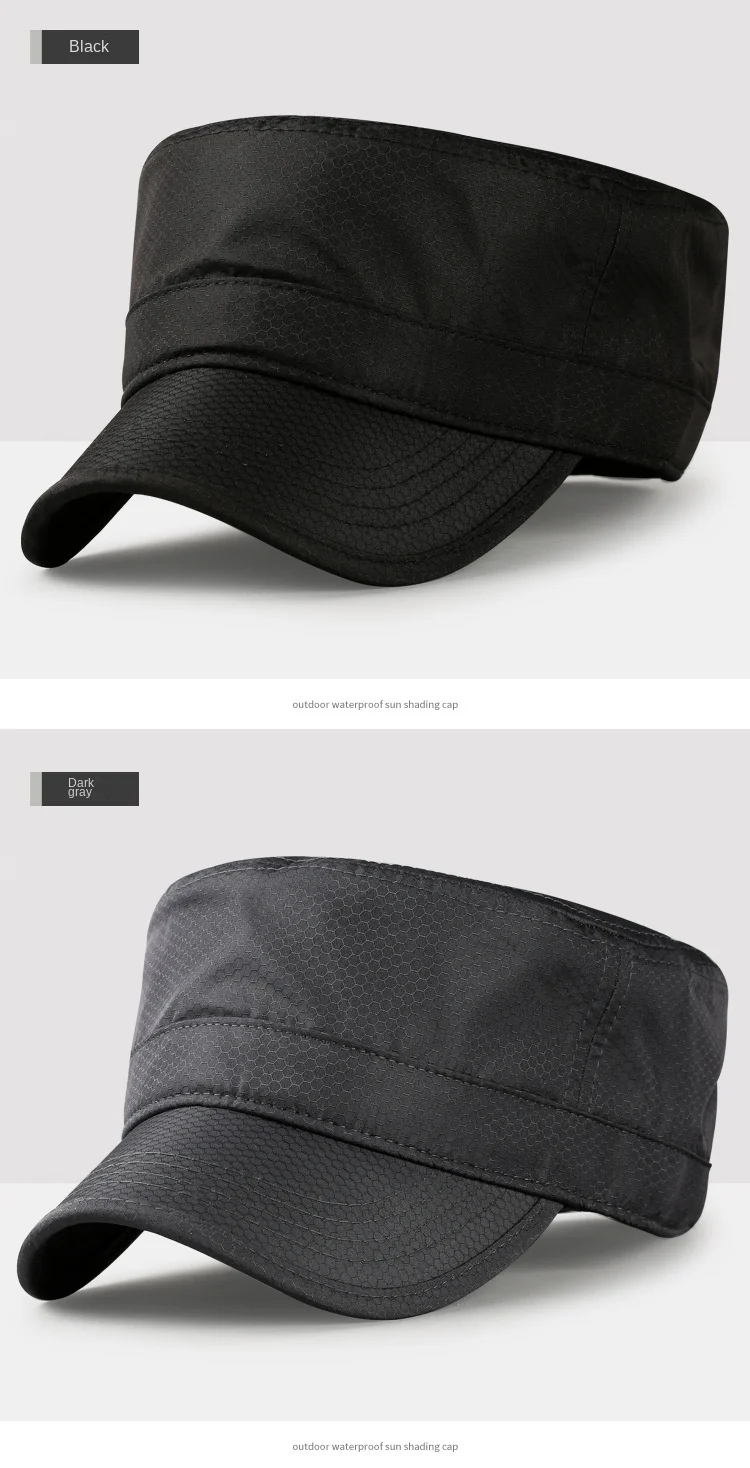 Atmungsaktive Mesh-Kappen für Männer und Frauen, Kadettenmütze, Flacher Schirm für Große Köpfe Schnell Trocknende Mütze Übergröße 56-59cm, 60-65cm – Detail 9