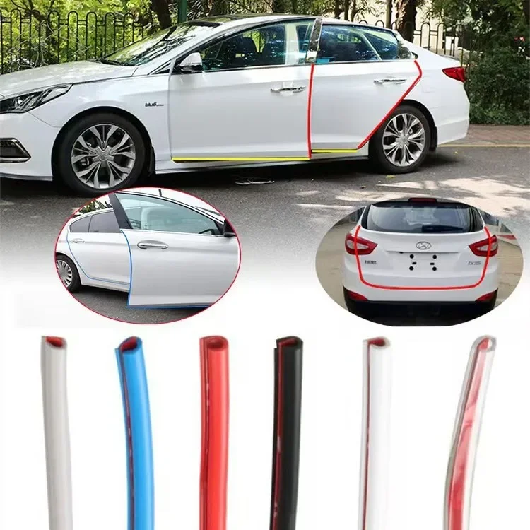 5M Universal Car Door Edge Guard Strip Electroplated Trim Anti Scratch Protective Molding 4 Colors Available