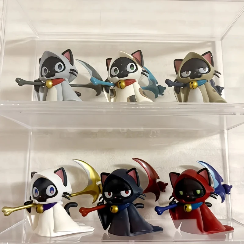 

Hot Style Reaper Cat Twisted Egg Blind Box Toys Reaper Shaped Cat Action Figure Desktop Decoration Perfect Collection Gifts