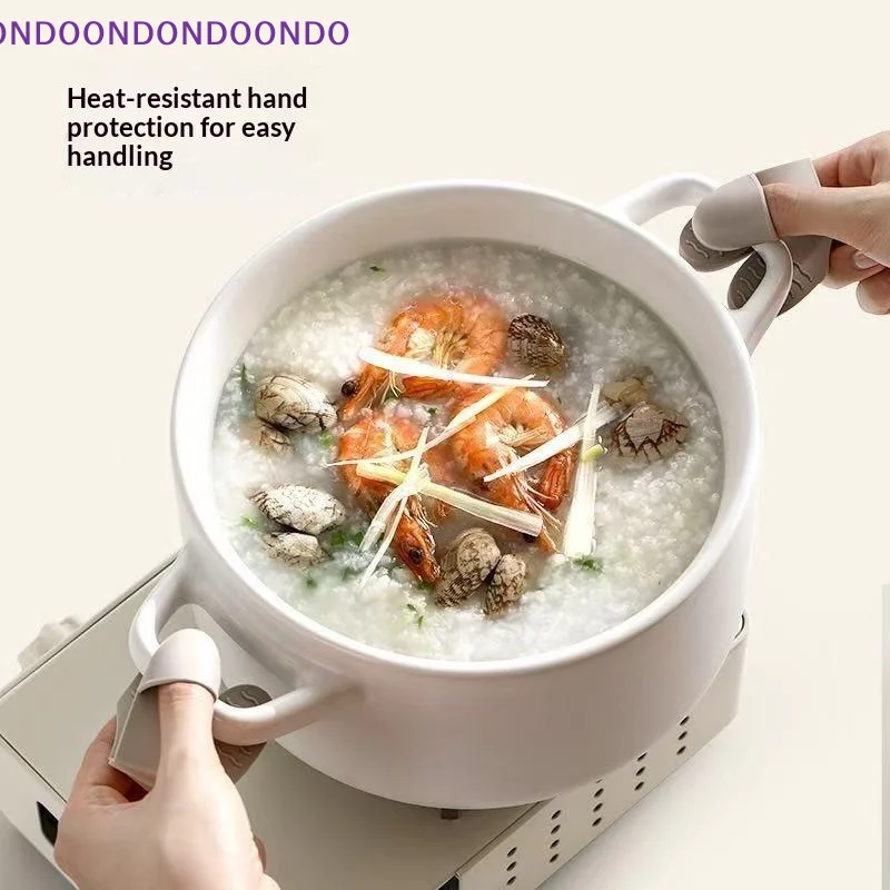 Oil-Proof Heat Resistant Silicone Cooking Gloves 3-Finger Anti-Slip Oven Mitts for Kitchen Frying Baking Grilling