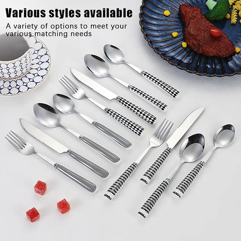 Tableware Set Stainless Steel Western Restaurant Korean Wave Retro Ins Fork Butter Spoon Steak