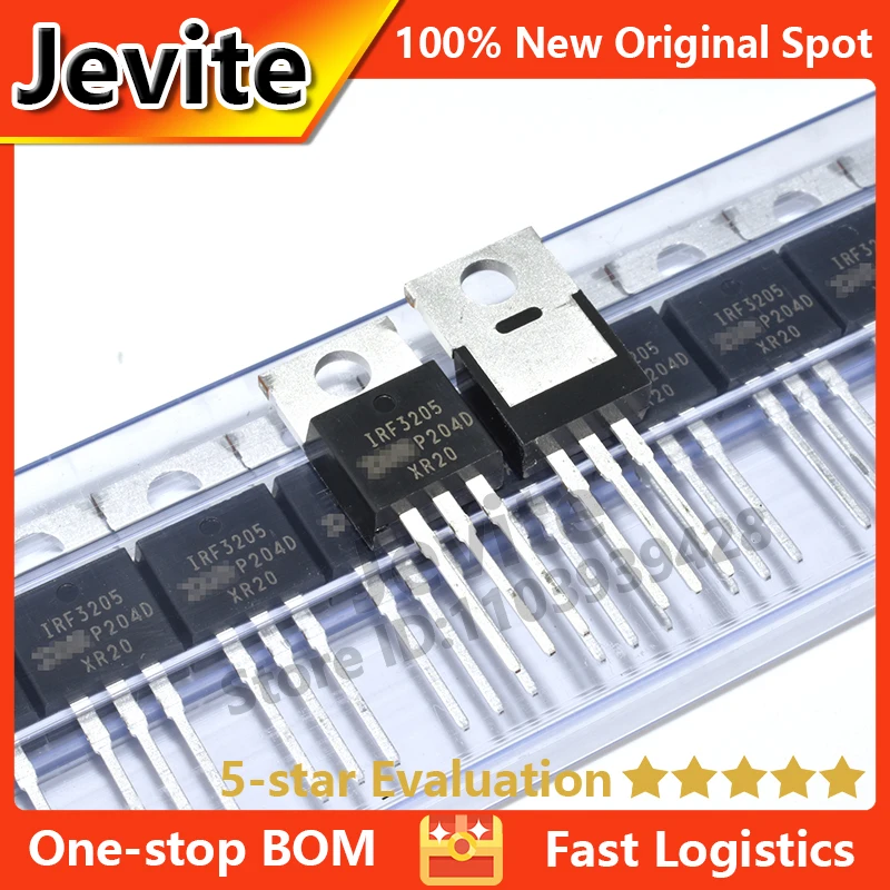 Jevite 100% New Original electronics Controller  50 units/lote IRF3205 IRF3205PBF 55V 110A TO-220 MOSFET Transistor