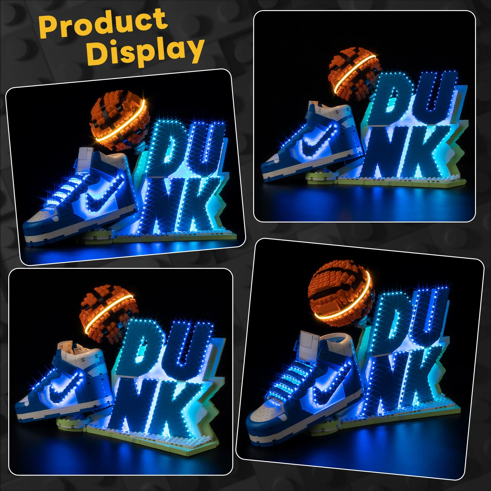 나이키 덩크 x 레고에 적합한 케글라링 LED 라이트 키트 ®   세트 43008 빌딩 블록 장식용 램프 레고 빌딩은 포함되지 않음