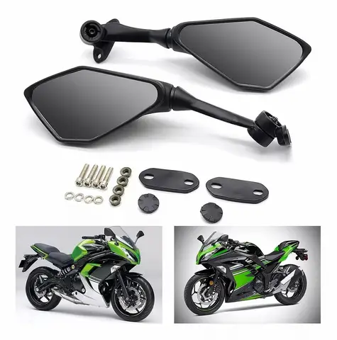 Motorcycle Rear View Mirror for Kawasaki Ninja 250 250SL 300 ZX6R H2R 2013-2016 NINJA 400 650 1000 2017-2020 Moto RearView