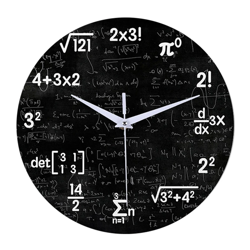 Promotion! Math Wall Clock,Mathematics Clock,For Kids Math Formulas Icons Wall Clock Classroom Decor,Gift For Teacher