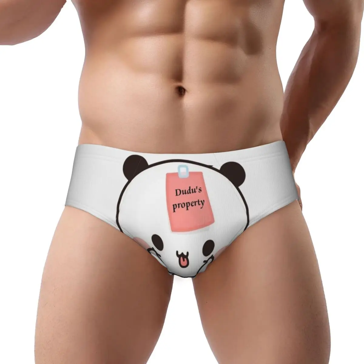 Custom Men Bubu Dudu Panda And Brownie Bear Couple Men Brief Panties Male Comfort Underwear Underpants