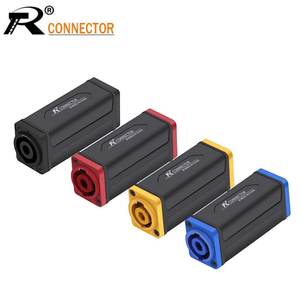 1pc New Arrival 4PIN Speakon/PowerCon Coupler Adapter Extender Audio Speaker Panel mount straight connector 4colors available