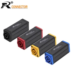 1pc New Arrival 4PIN Speakon/PowerCon Coupler Adapter Extender Audio Speaker Panel mount straight connector 4colors available