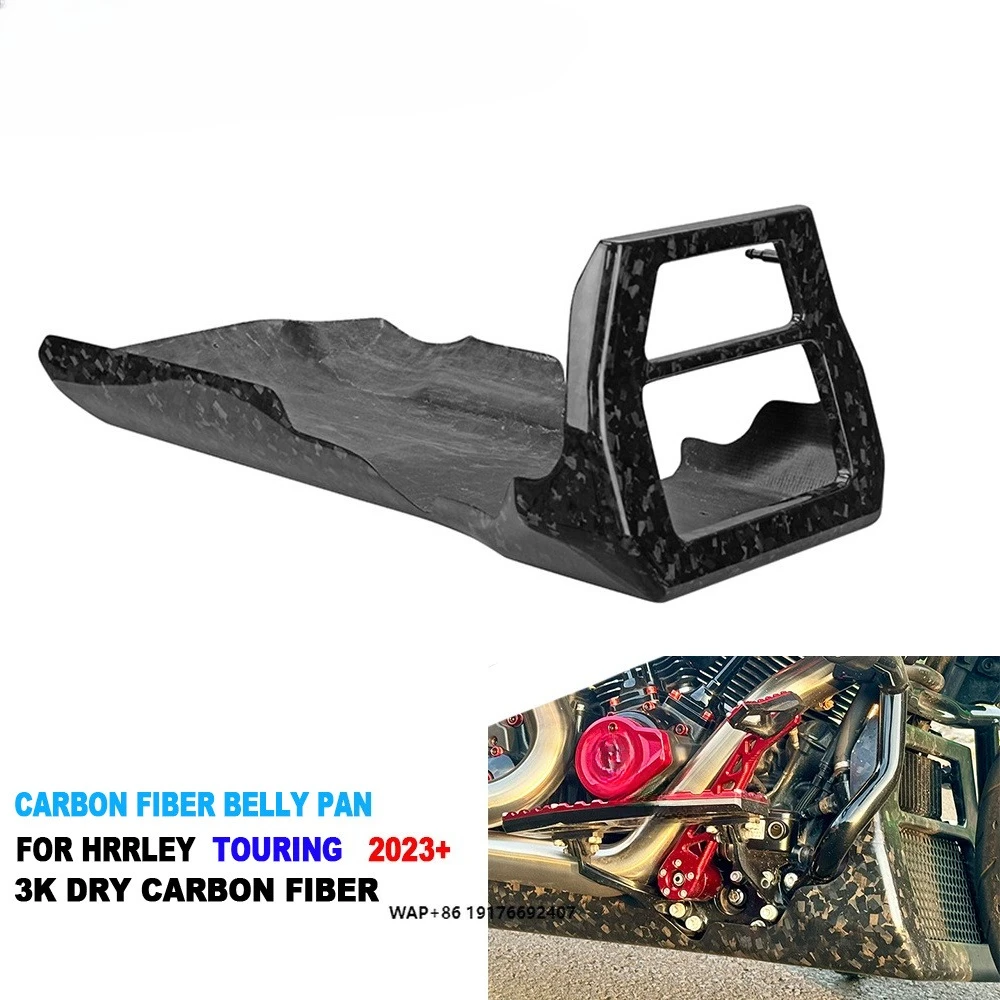121/117 Motorcycle Carbon Fiber Skid Plate Engine Guard Plate Belly Pan for Road Glide Street Glide 2023+