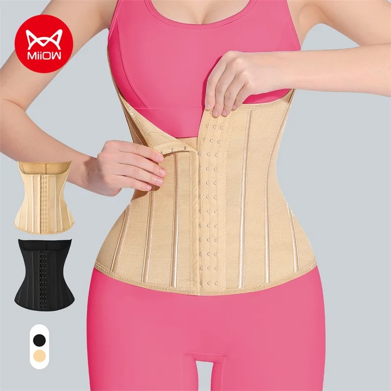 MiiOW Taille Trainer Korsett Frauen Bindemittel Shaper Bauch Wrap Body Shaper Atmungsaktive Abnehmen Gürtel Flache Bauch Workout Frauen Shaper
