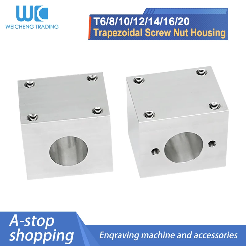 Suporte de carcaça da porca t8 para impressora 3d, peças de parafuso trapezoidal t8 t10, suporte de montagem para impressora 3d, máquina de gravação