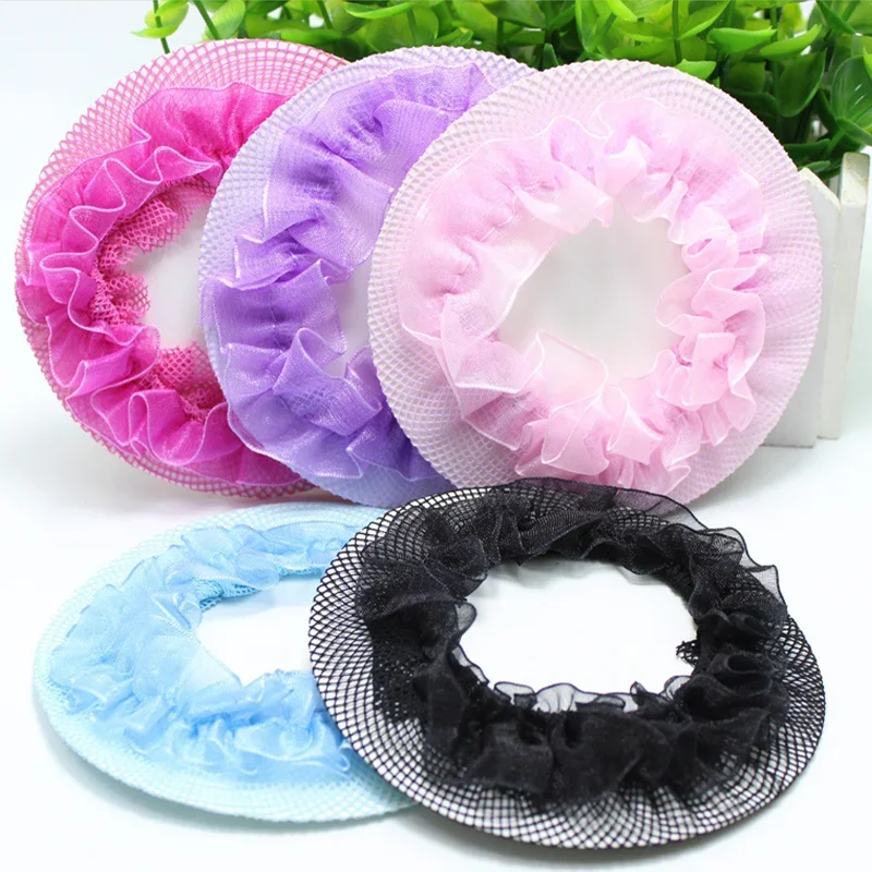 

Beautiful Bun Cover Snood Women Hair Net Ballet Dance Skating Crochet Fanchon Rhinestone Styling Headwear Accessories