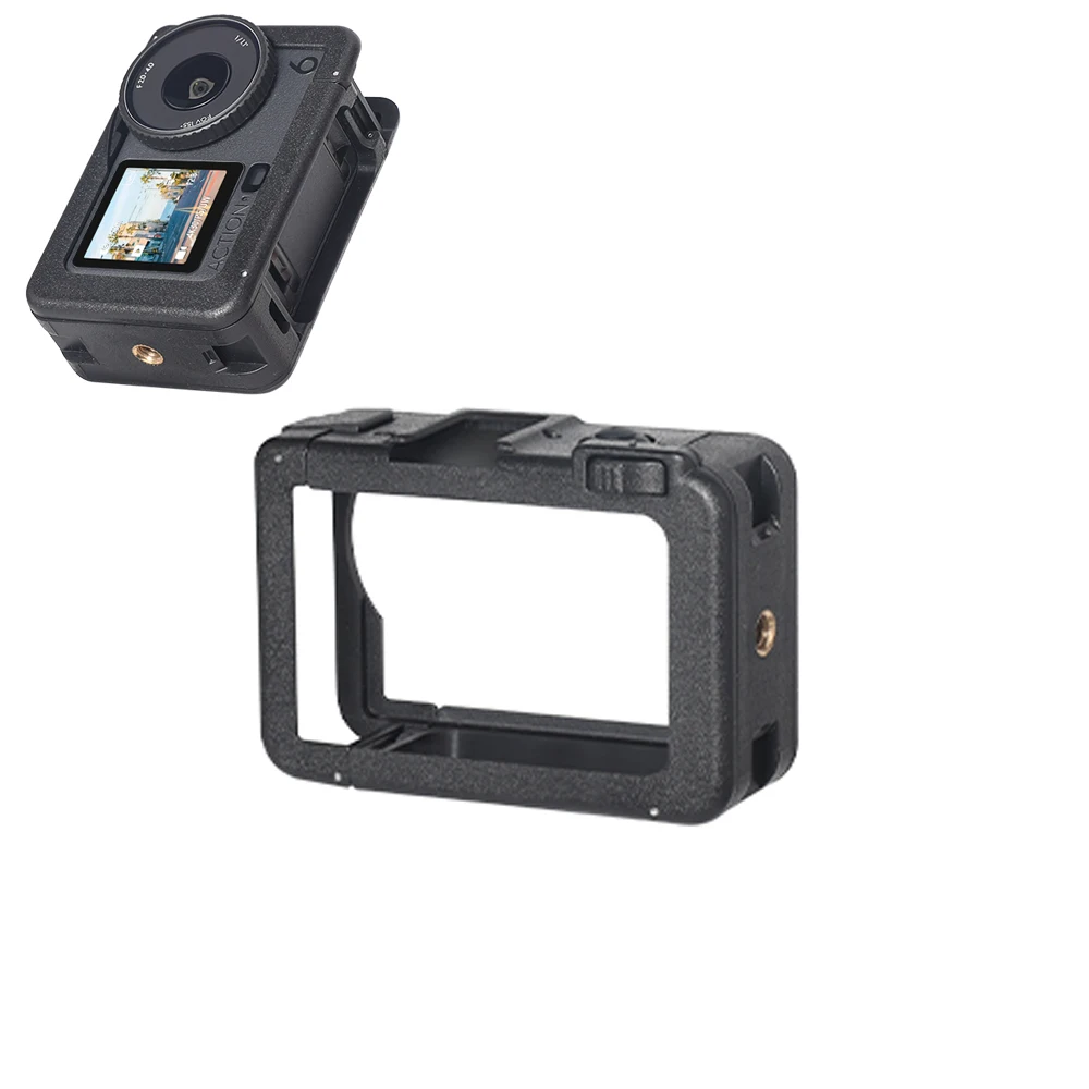 

Cage for DJI Action 6 Magnetic Quick Release Horizontal Vertical Switch Flip Open Battery Cover for Charging While Shooting