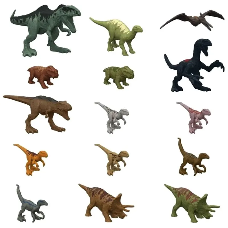 Jurassic World Dominion Minis ON-THE-GO Dinosaur Danger Set 15Pcs Set 31Pcs set Rich Scene Educational Toy for Children Gift