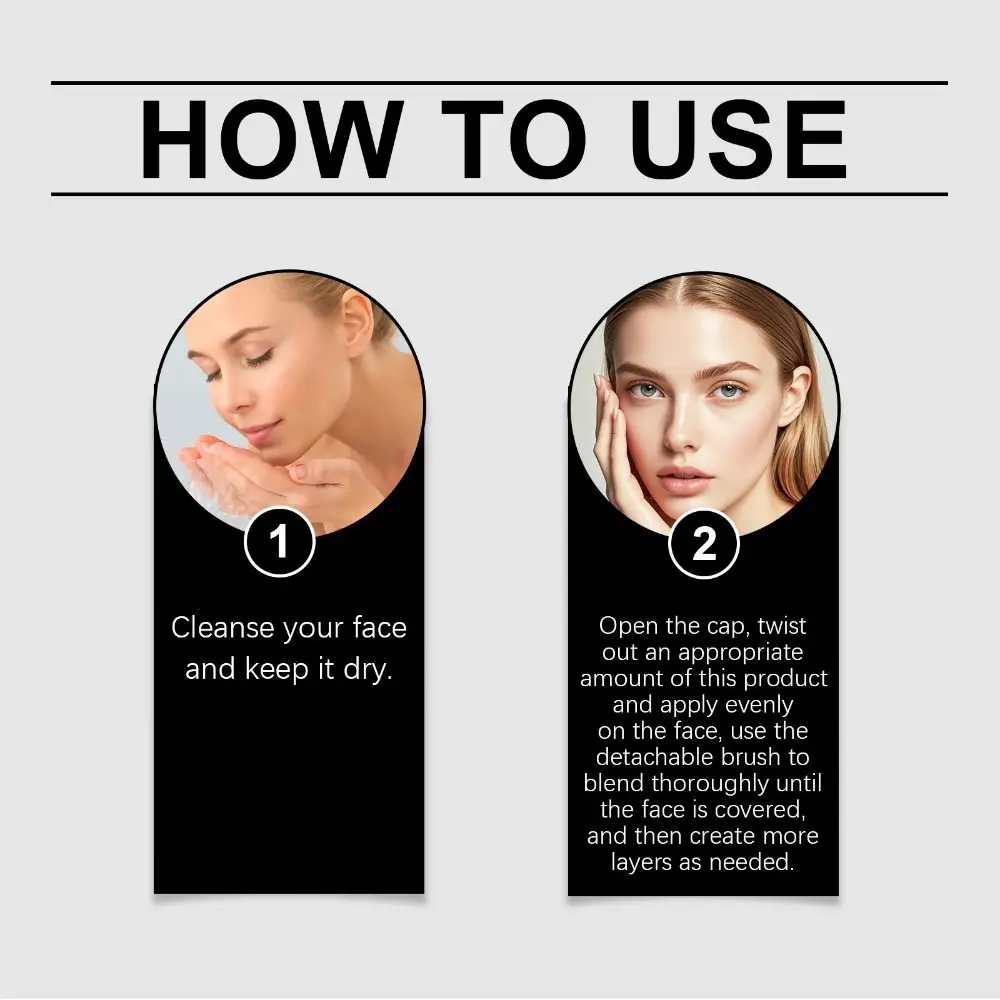 

Waterproof Color Changing Cream Stick Matte Oil-Control Concealer Cream Stick Natural Creamy Texture Full Coverage Cream Stick