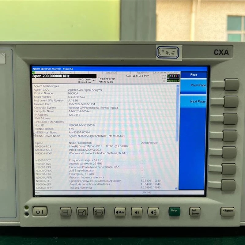 Spectrum Analyzer N9000A, XP System