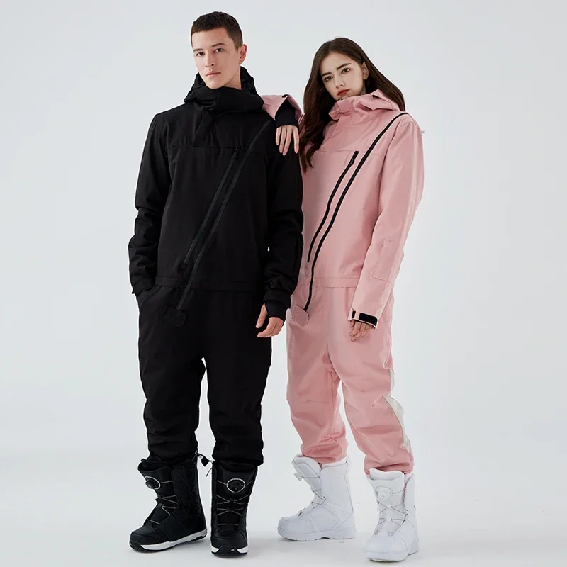 Nieuwe Ski Pak Een Stuk Vrouwen Mannen Overalls Outdoor Snowboard Jumpsuit Skiën Set Sneeuw Broek Winter Kleding Winddicht Waterdicht